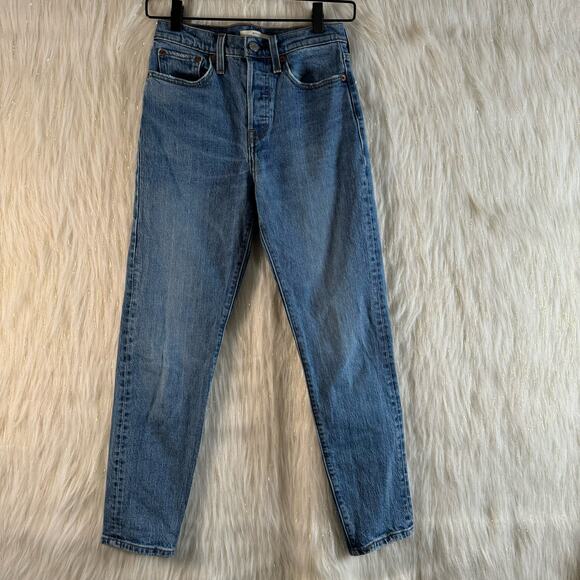 Levi's Women's Jeans Highrise Wedgie 90s Straight Leg Button Fly Blue Jeans 25 - Picture 12 of 12